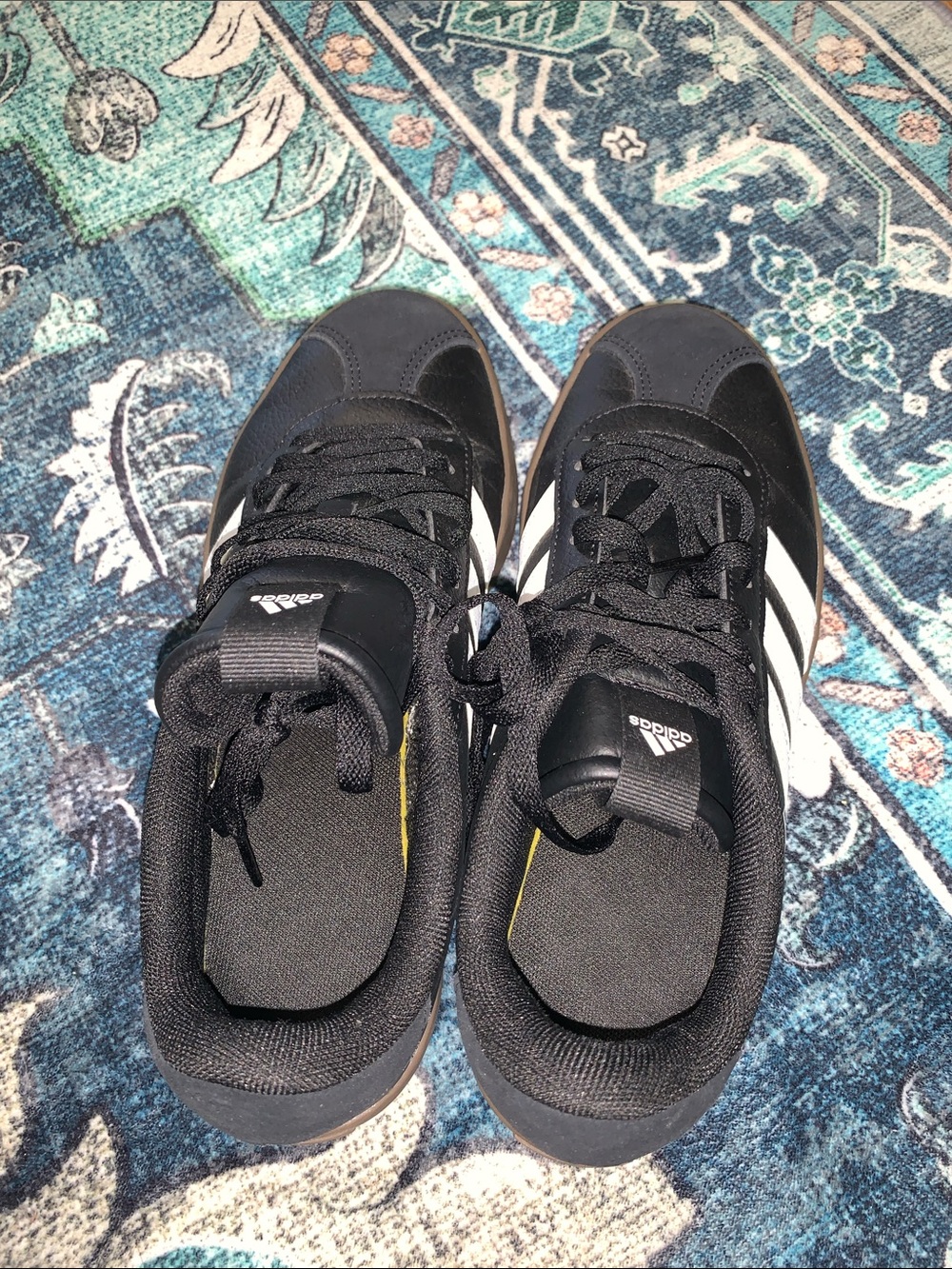 Adidas VL court 3.0 7.5 shoes skater sneakers black stripe - Picture 2 of 6